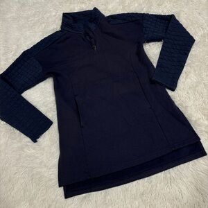 Columbia Woman’s quilted sleeve Quarter Zip blue Pullover Size XS